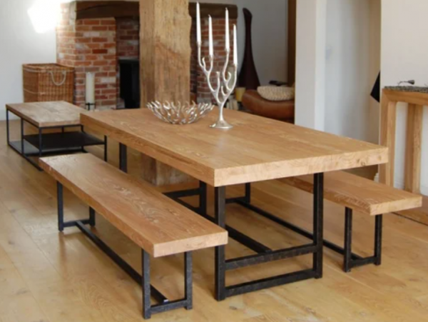 Furnitur dengan Bahan Logam dan Kayu